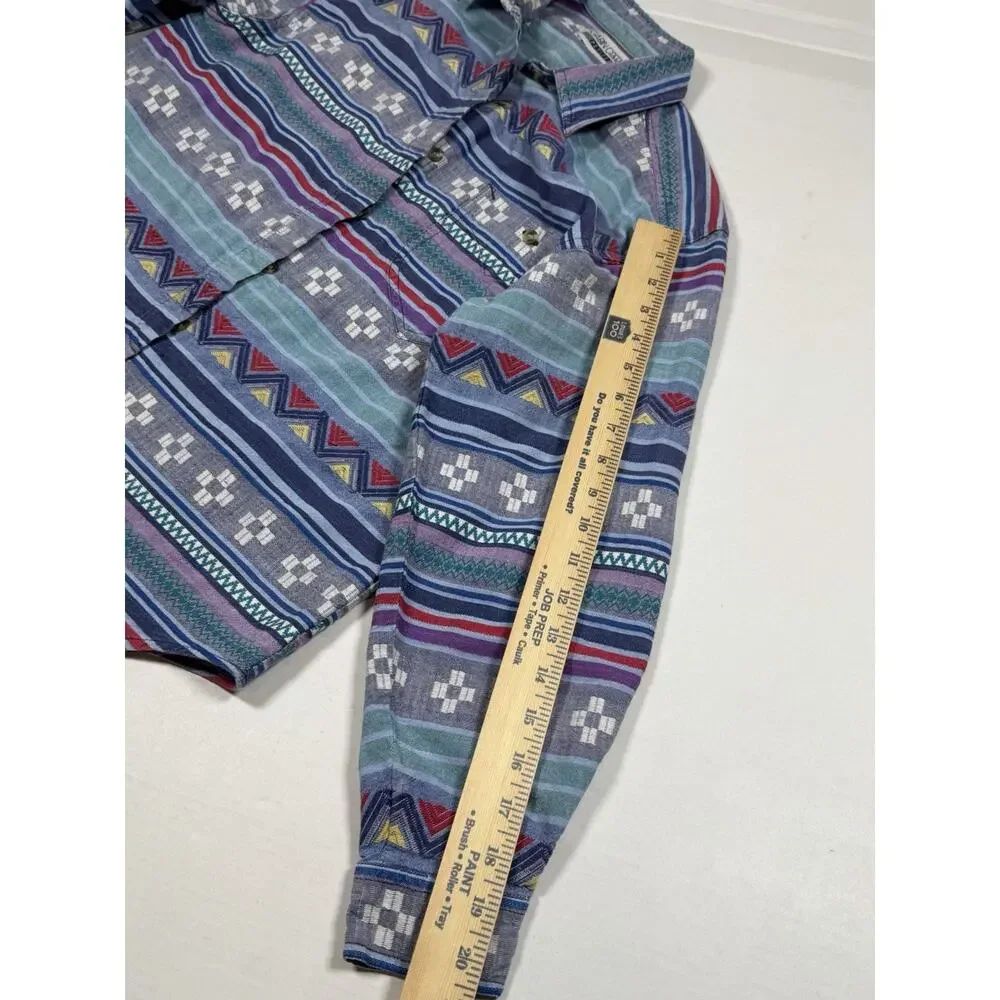 Cabin Creek Petite Southwestern‎ Vintage Style Shirt Women L Cotton Color